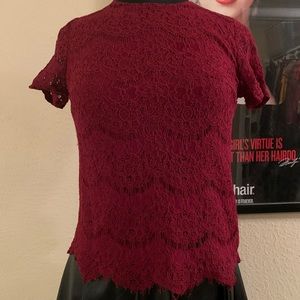 Red Short Sleeve Top